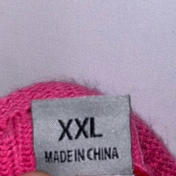 The Worthy Dog Sweater Striped Rainbow Roll Neck Pullover Sweater Double Knit - Picture 4 of 9